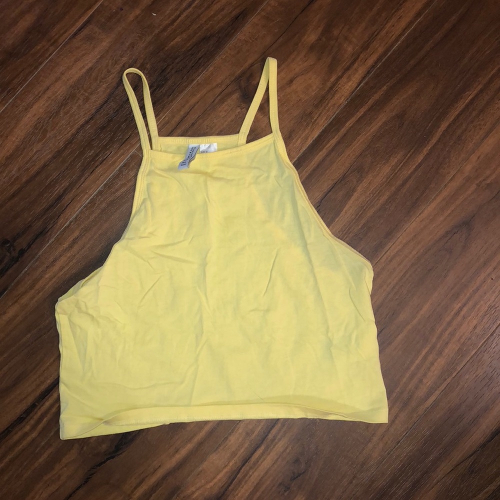 yellow crop top